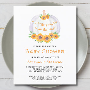 Papier Invitation de Baby shower petit Citrouille