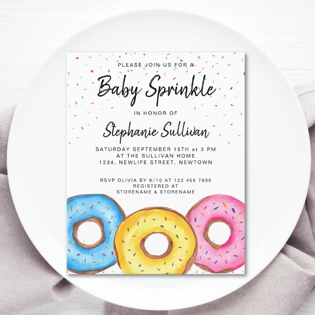 Papier Invitation de Baby shower pour bébés budget saupou (Créateur téléchargé)