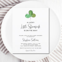 Invitation de Baby shower Shamrock chanceux