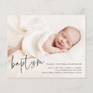 Papier Invitation de baptême de style moderne à petit bud