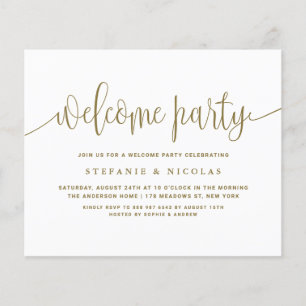 Papier Invitation de bienvenue à la fête en calligraphie