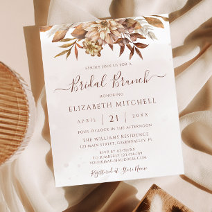 Papier Invitation de brunch de mariage bohème d'automne à