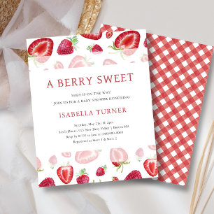 Papier Invitation de budget de Baby Shower à la fraise do