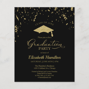 Papier Invitation de budget de confettis pour la fête de