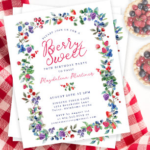Papier Invitation de budget pour 70e anniversaire Rustiqu