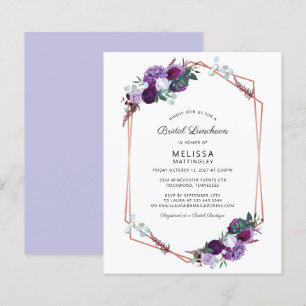 Papier Invitation de déjeuner nuptiale géométrique floral