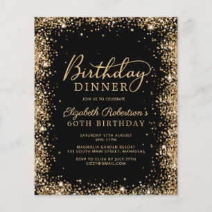 Papier Invitation de dîner d'anniversaire 60 ans Budget B