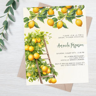 Papier Invitation de douche de mariage budget citrique ci