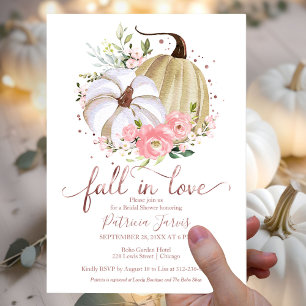 Papier Invitation de douche de mariée budget Tombez amour