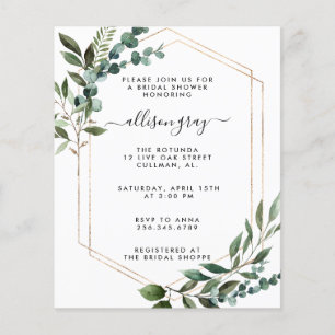 Papier Invitation de douche nuptiale