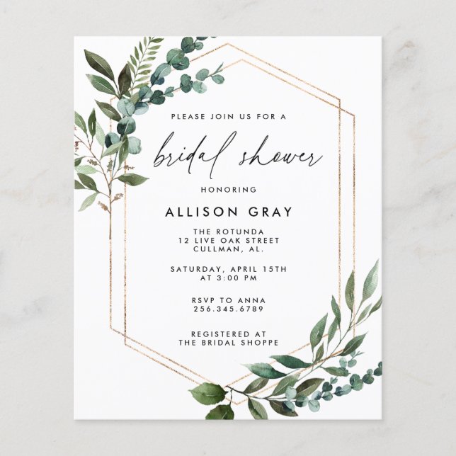 Papier Invitation de douche nuptiale (Devant)