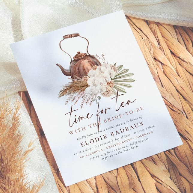 Papier Invitation de Fête de Fiançailles Bohème Terracott (Créateur téléchargé)