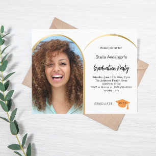 Papier Invitation de fête de remise de diplômes avec arch