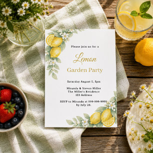 Papier Invitation de fête d'été au citron de jardin