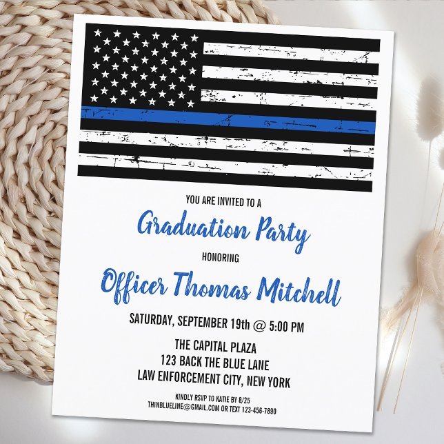 Papier Invitation de graduation de la police budgétaire L (Créateur téléchargé)