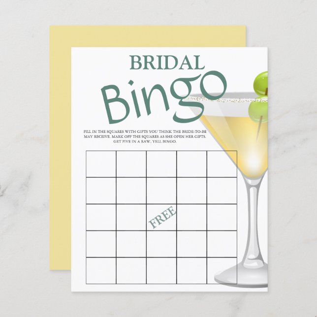 Papier Invitation de jeu nuptiale de bingo budget (Devant / Derrière)