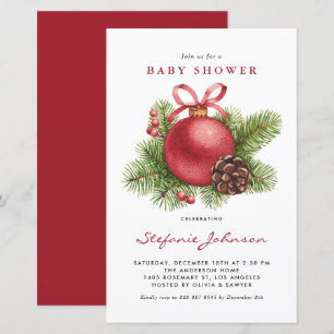 Papier Invitation de la douche nuptiale de l'ornement de 