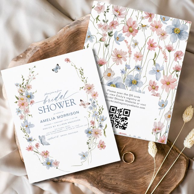 Papier Invitation de la douche nuptiale du code QR du Fle (Créateur téléchargé)