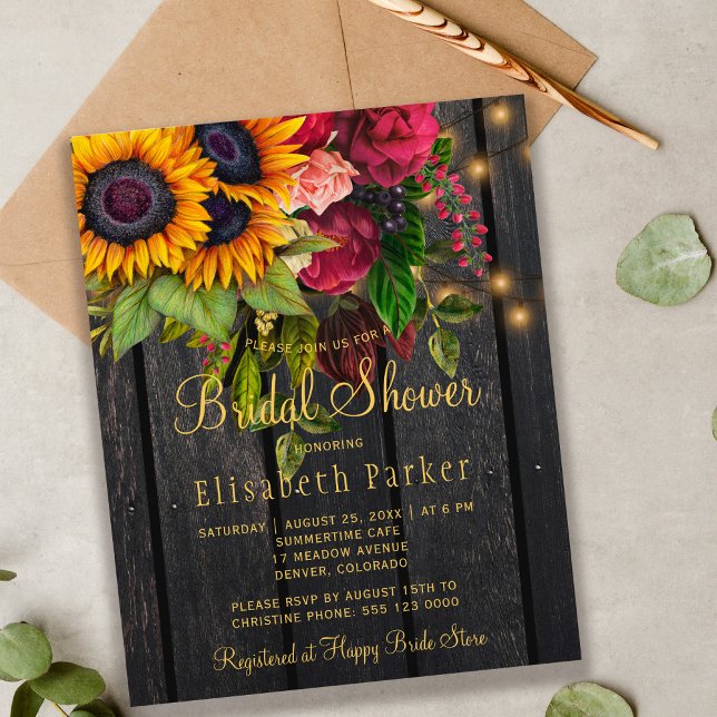 Papier Invitation de la douche nuptiale rose des tourneso (Créateur téléchargé)