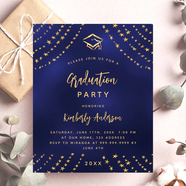 Papier Invitation de la fête de remise de diplômes de la  (Créateur téléchargé)