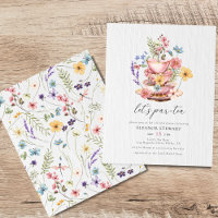 Invitation de la fête du thé de la Fleur sauvage d