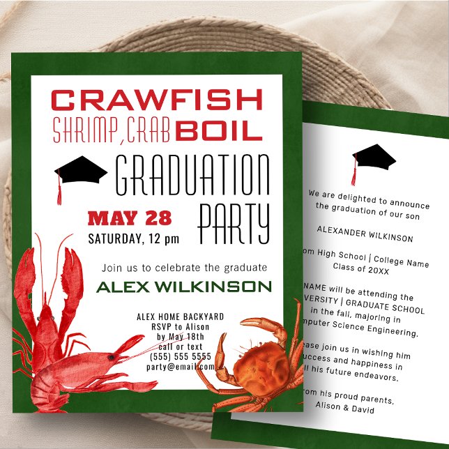 Papier Invitation de la partie de graduation de la langou (Créateur téléchargé)