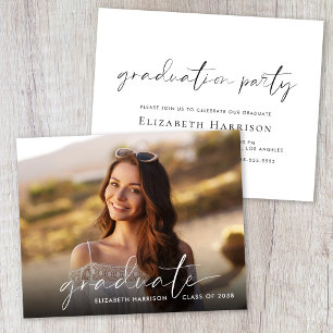 Papier Invitation de la partie de graduation du script de