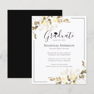 Papier Invitation de la partie de graduation Eucalyptus b