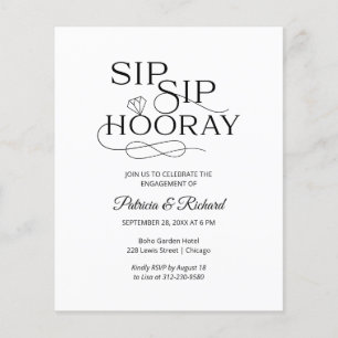 Papier Invitation de la partie d'engagement de l'heure Si
