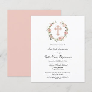 Papier Invitation de la première communion de la couronne