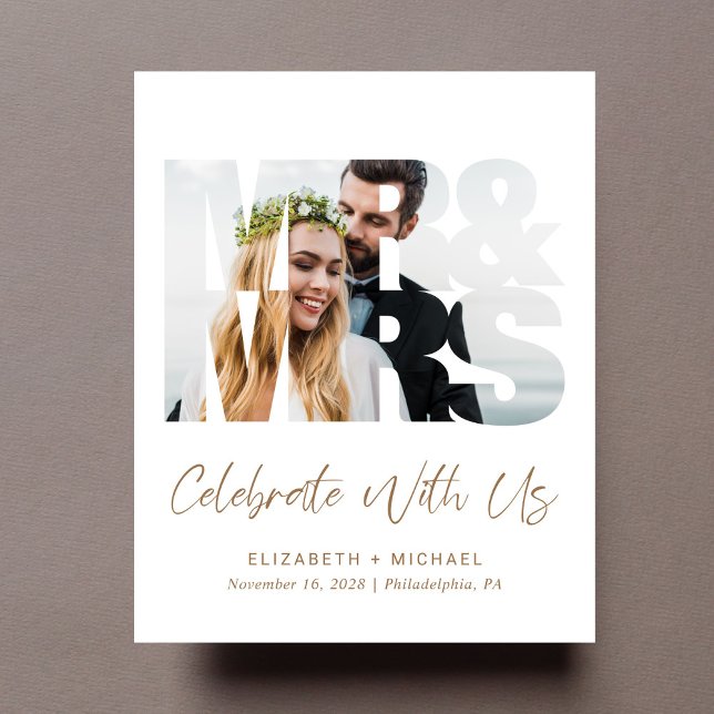 Papier Invitation de la réception de mariage avec un scri (Créateur téléchargé)