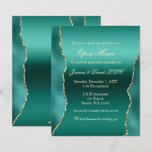 Papier Invitation de la société Gold Turquoise Budget