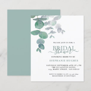 Papier Invitation de mariage aquarelle éucalyptus à petit