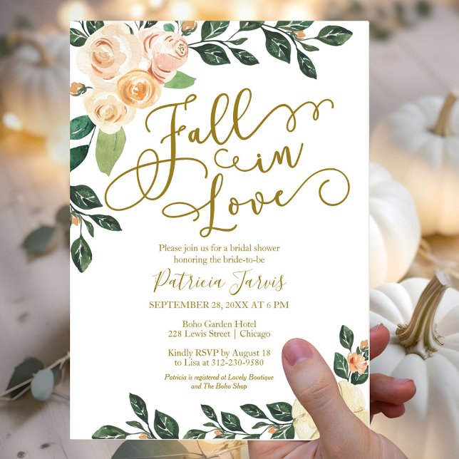 Papier Invitation de mariage automnal à budget maîtrisé (Créateur téléchargé)