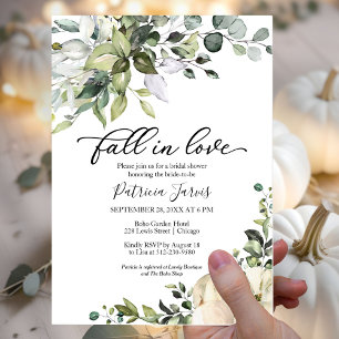 Papier Invitation de mariage automnal Tombez amoureux Bud