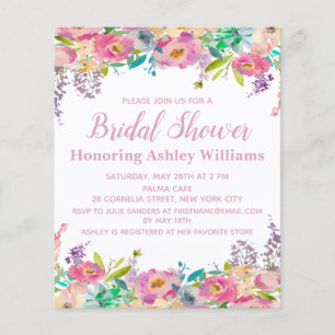 Papier Invitation de mariage bohème florale de printemps 