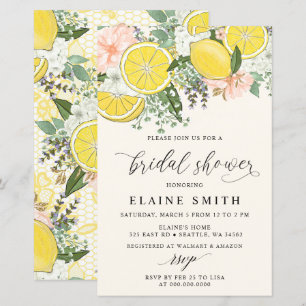 Papier Invitation de mariage Budget Citron Citron Vert