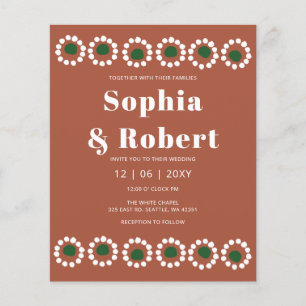 Papier Invitation de mariage Budget Mexican Fiesta Boho B