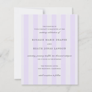Papier Invitation de mariage budget moderne PurpleStripes