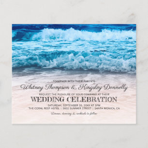Papier Invitation de mariage budget sur le front de mer