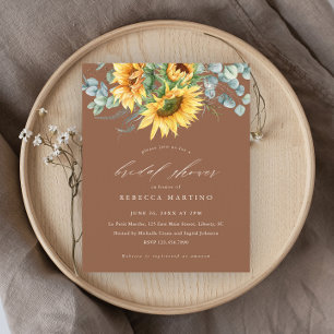 Papier Invitation de mariage champêtre terracotta avec to