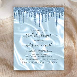 Papier Invitation de mariage chic à paillettes de satin b