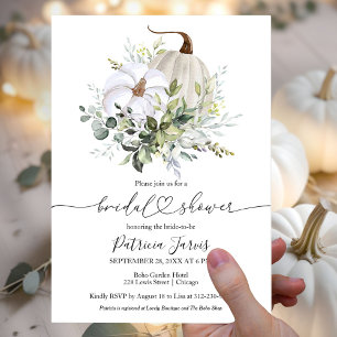 Papier Invitation de mariage d'automne avec citrouille ve