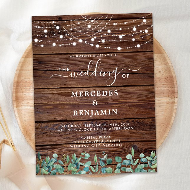 Papier Invitation de mariage de code QR de la chaîne rust (Créateur téléchargé)