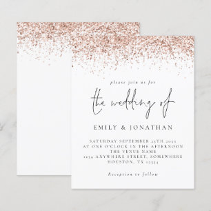 Papier Invitation de mariage du script de Parties scintil