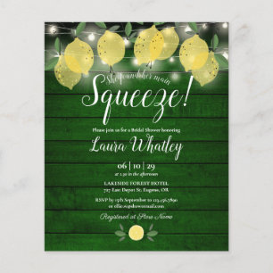 Papier Invitation de mariage économique avec citron vert