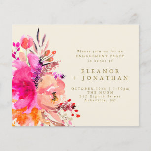 Papier Invitation de mariage et de fête de fiançailles Bu