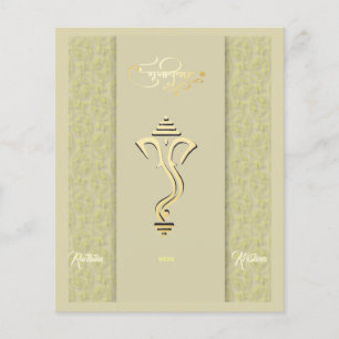 Papier Invitation de mariage hindou indien Ganesha budget