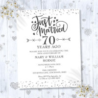 Invitation de mariage juste budgétaire 70e anniver
