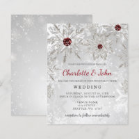 Invitation de mariage pas chère flocons de neige r